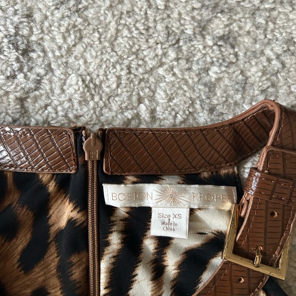 BOSTON PROPER Leopard Print Leather Embellished Tank Top XS - Picture 4 of 8